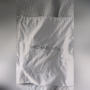 Michael Kors White Bag with Silver Logo